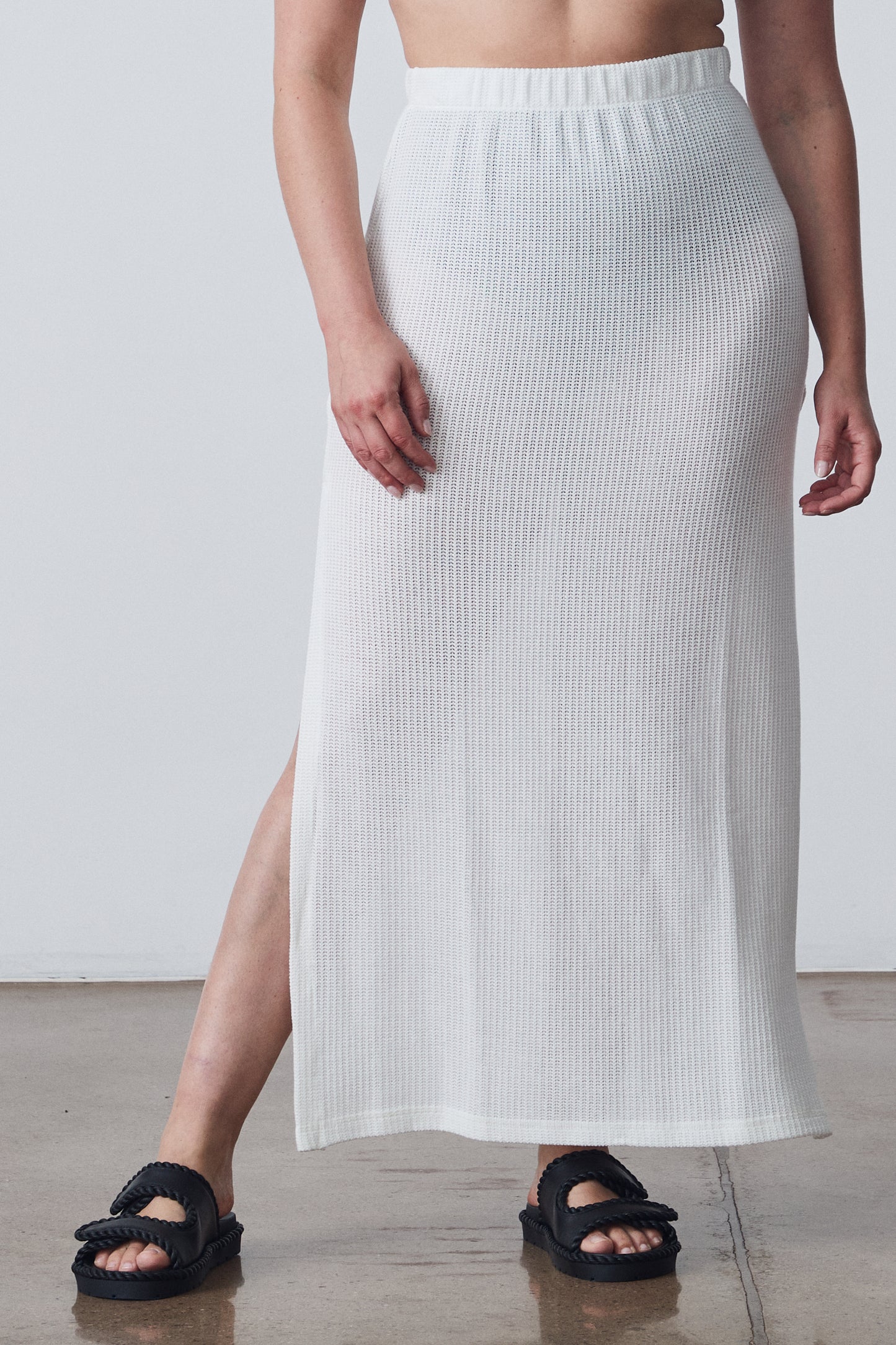 The High Slit Knit Skirt