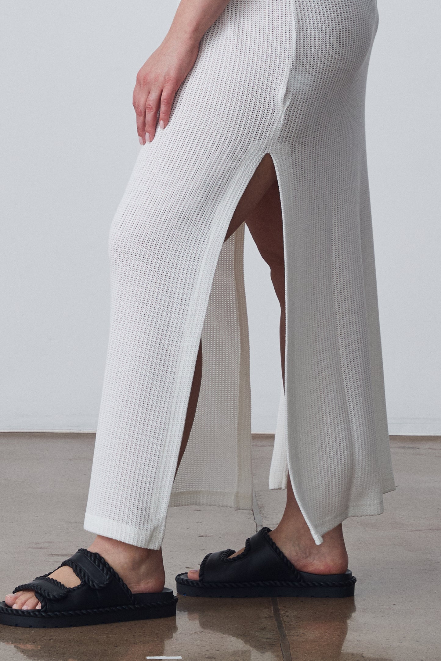 The High Slit Knit Skirt