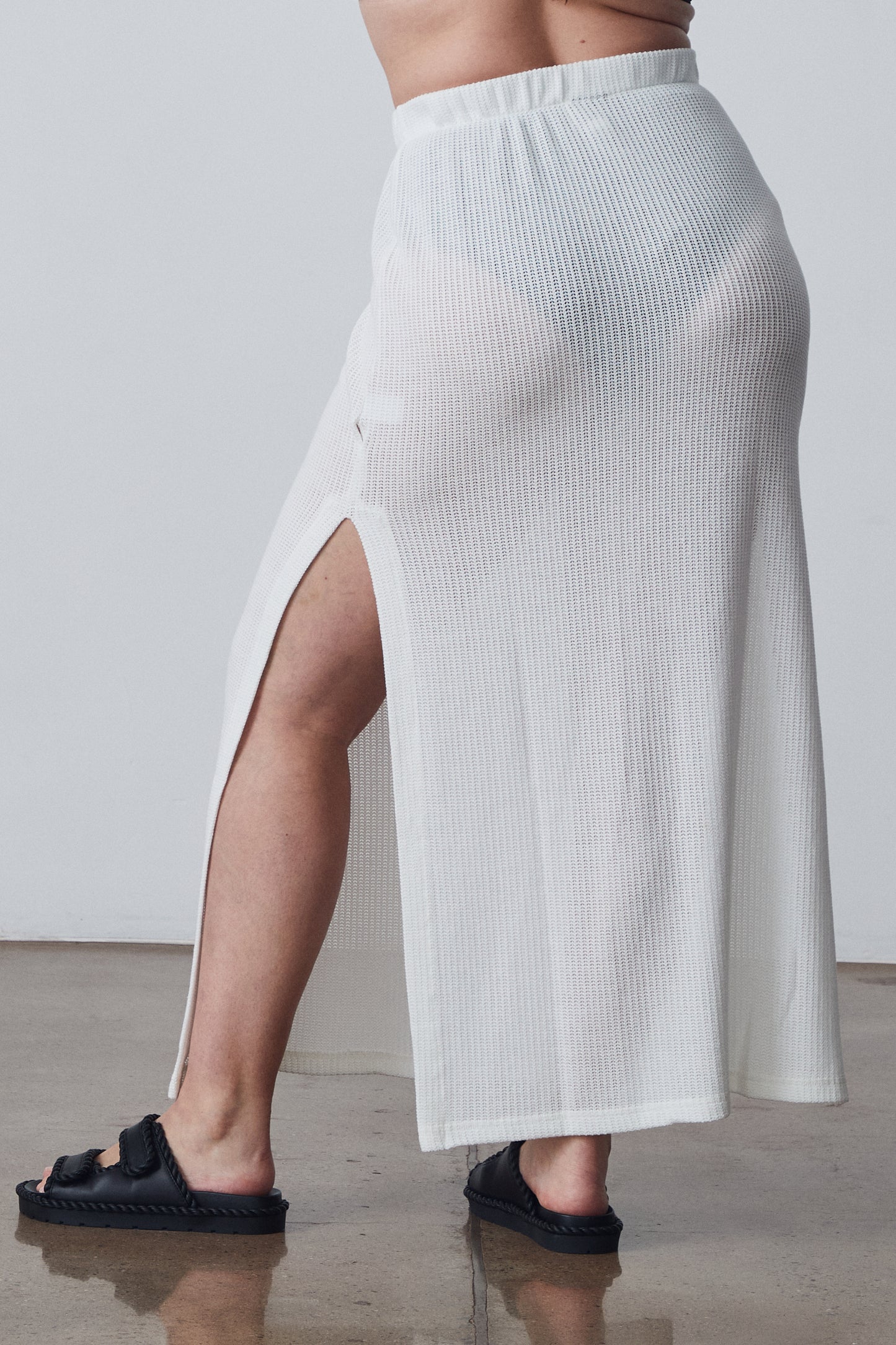 The High Slit Knit Skirt