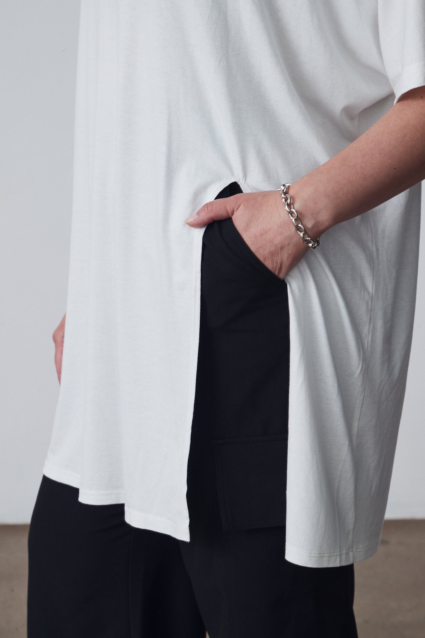 The Mid-Length Open Tee