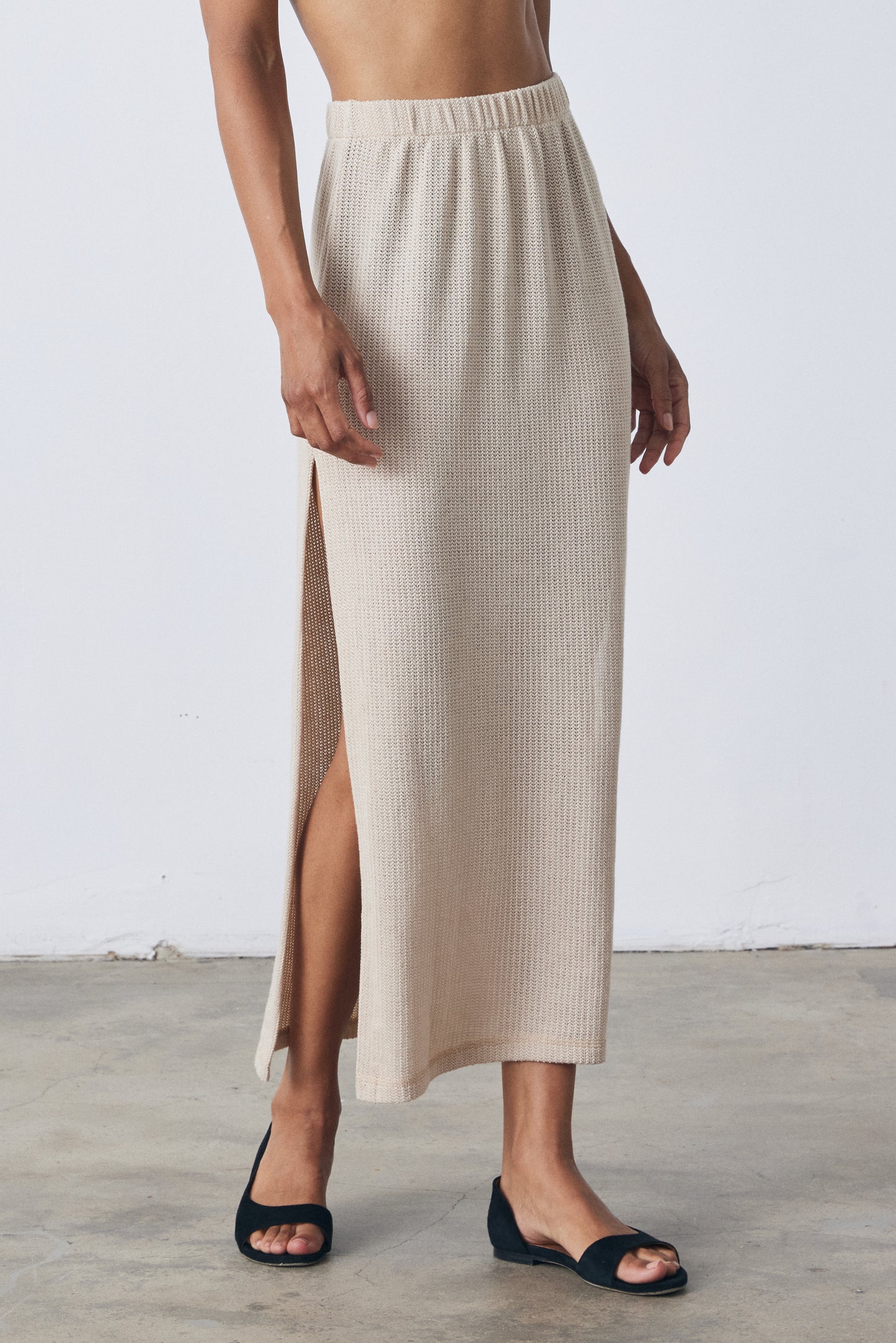 The High Slit Knit Skirt