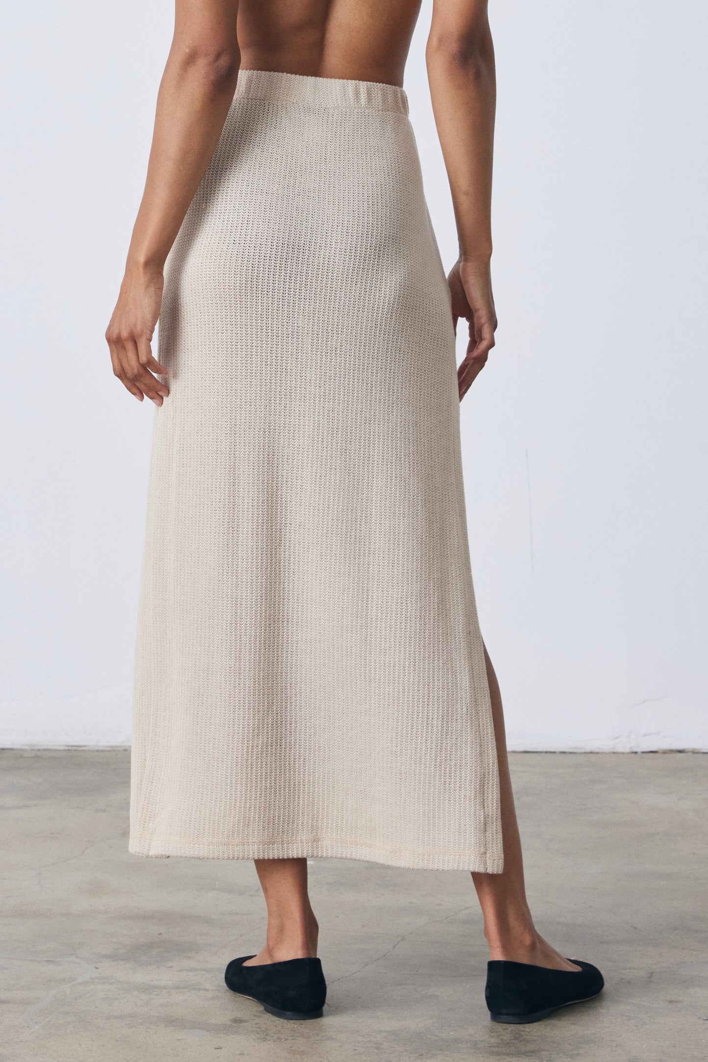 The High Slit Knit Skirt