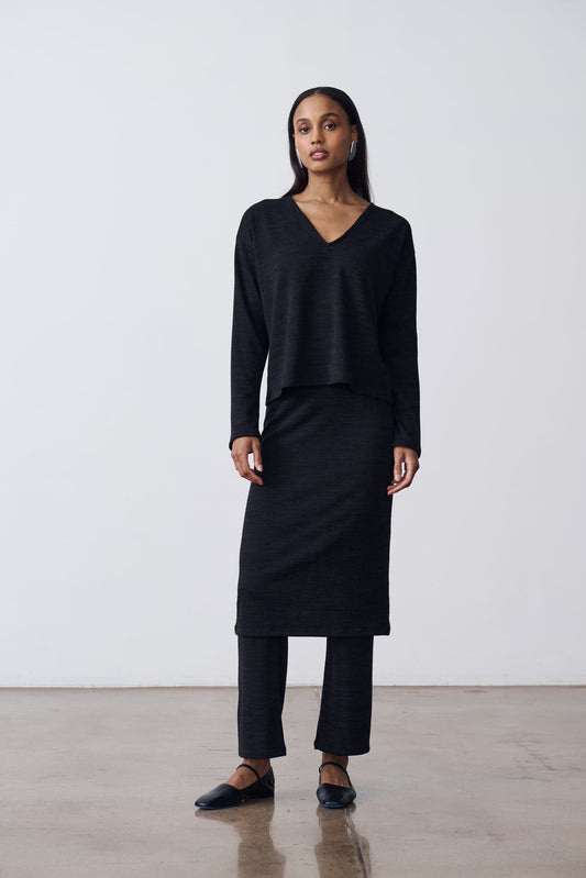 The Knit Short V Neck Sweater