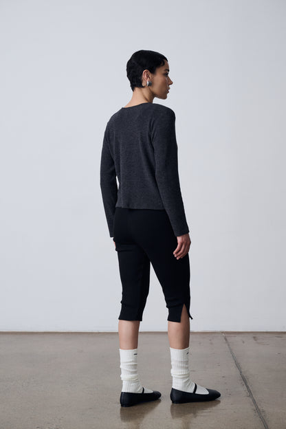 The Knit Tank & Cardigan Set - Black