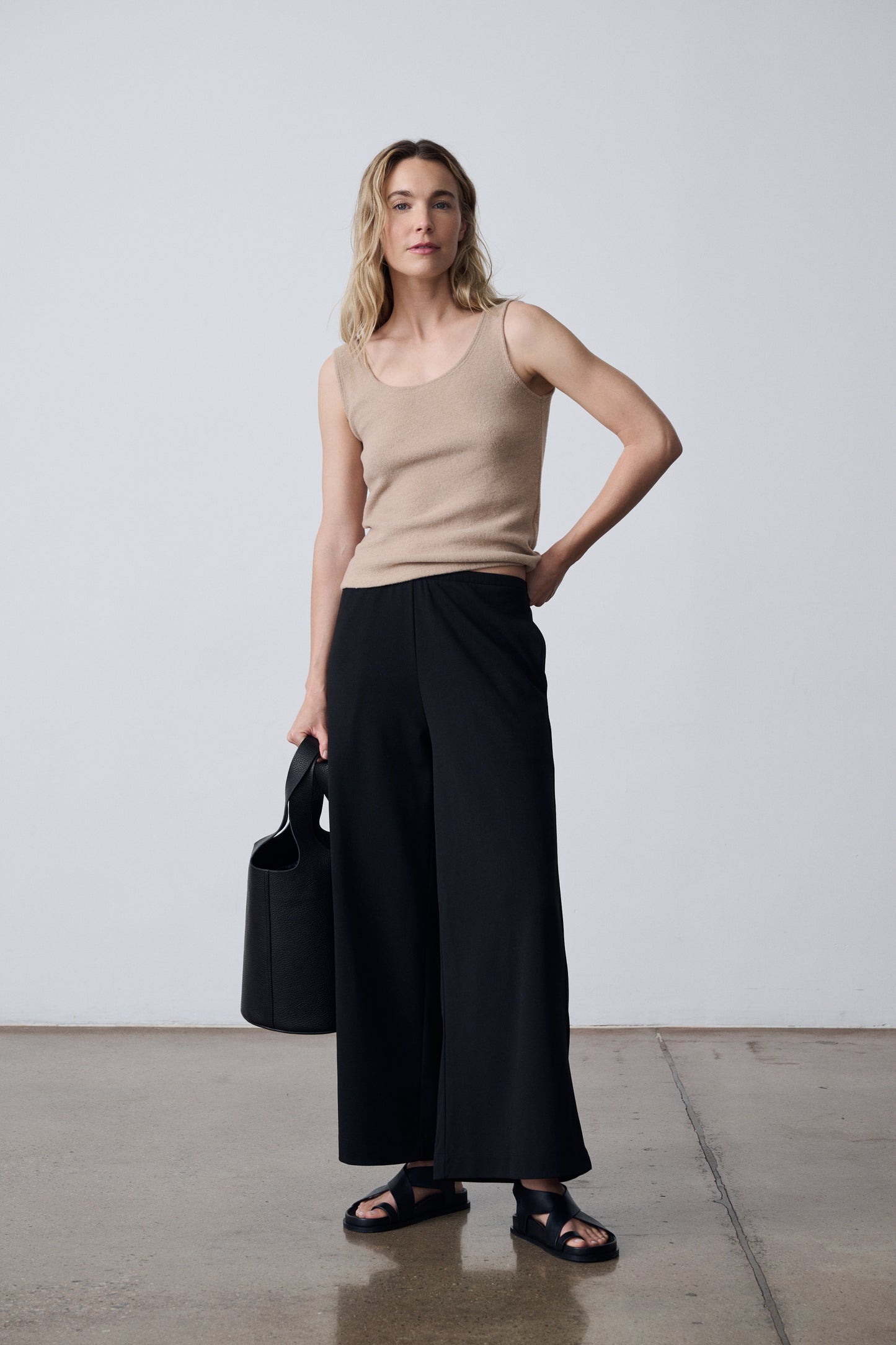 The Knit Tank & Cardigan Set - Beige Heather