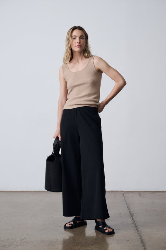The Wide Leg Easy Pant - Black