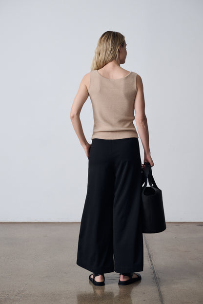 The Knit Tank & Cardigan Set - Beige Heather