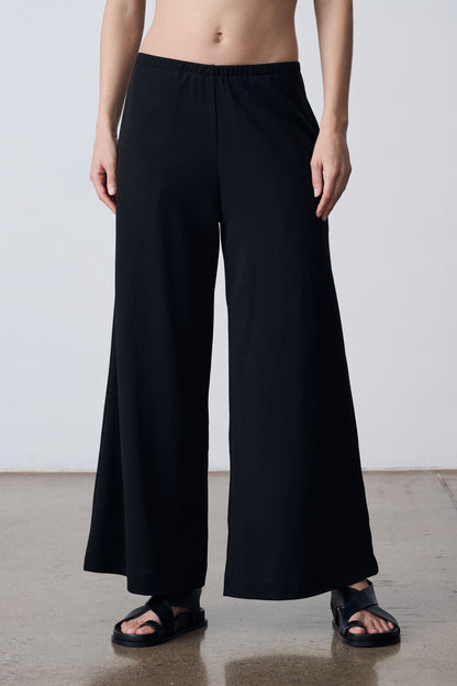 The Wide Leg Easy Pant - Black