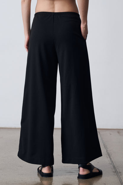 The Wide Leg Easy Pant - Black