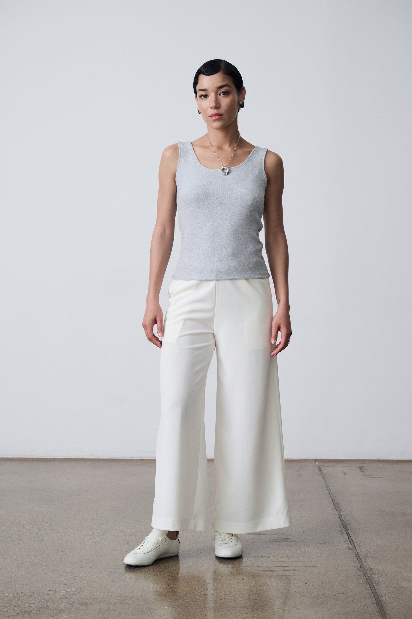 The Wide Leg Easy Pant - Ivory