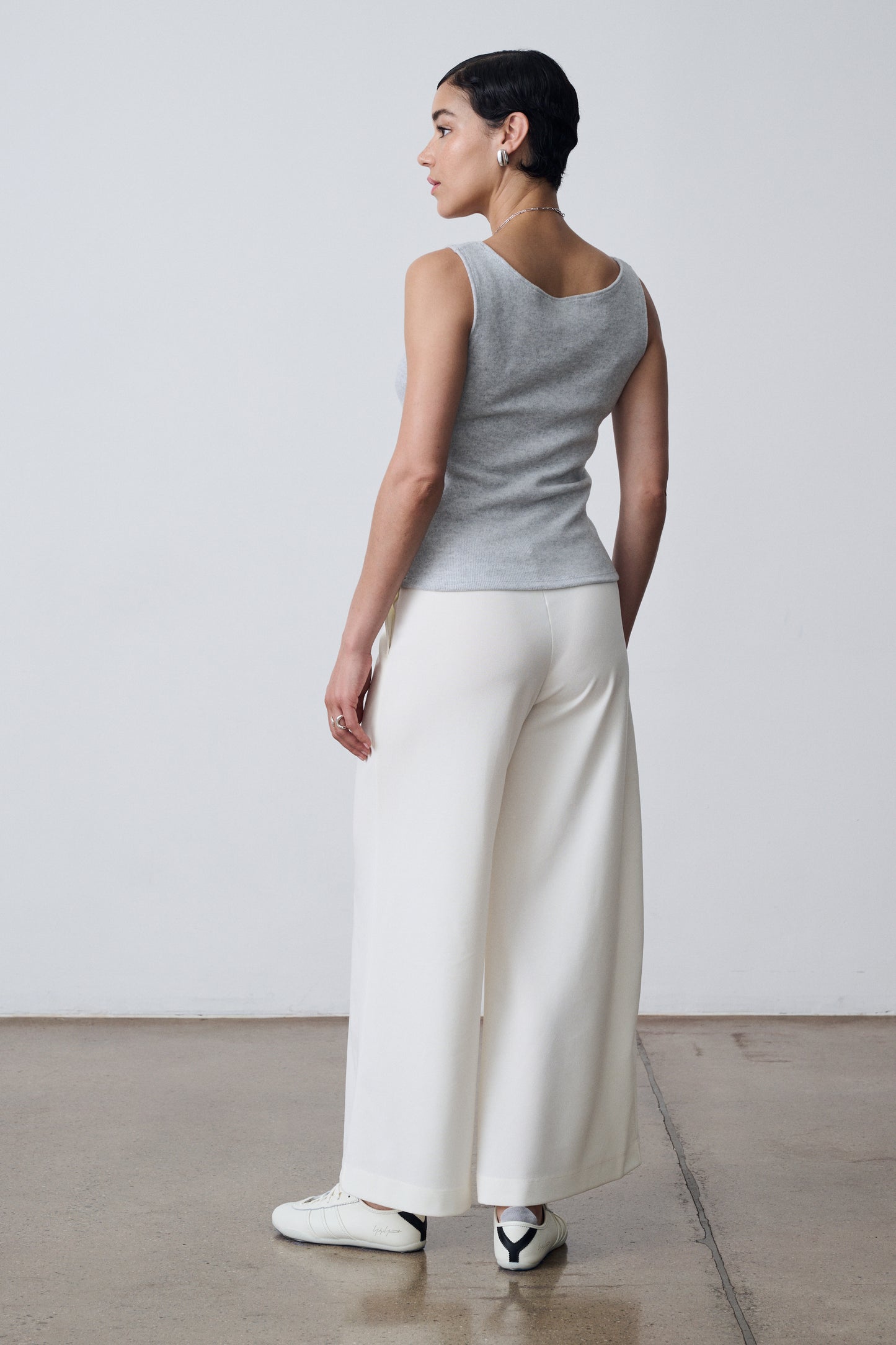 The Wide Leg Easy Pant - Ivory