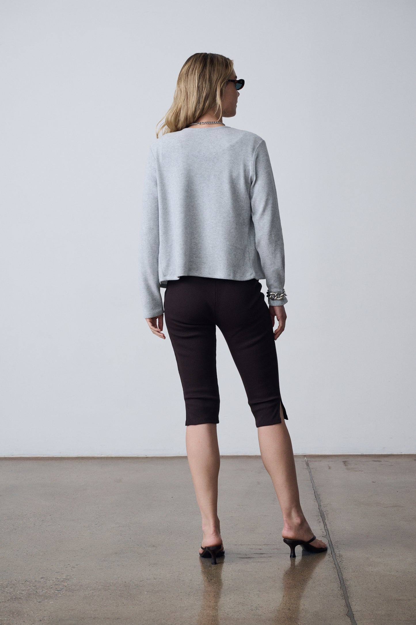 The Knit Tank & Cardigan Set - Heather Grey