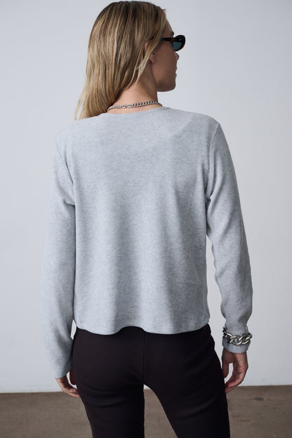 The Knit Tank & Cardigan Set - Heather Grey