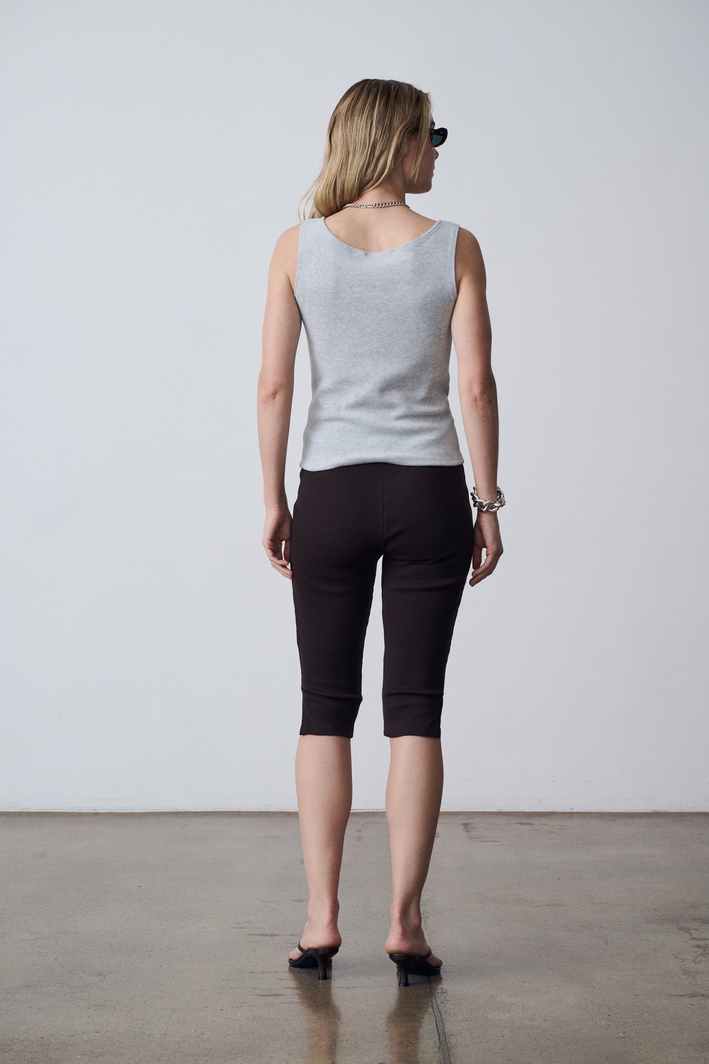 The Knit Tank & Cardigan Set - Heather Grey