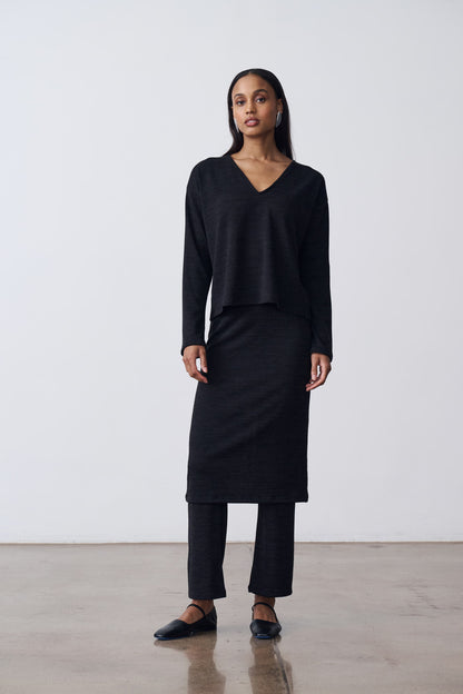 The Knit Short V Neck Sweater