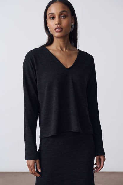 The Knit Short V Neck Sweater