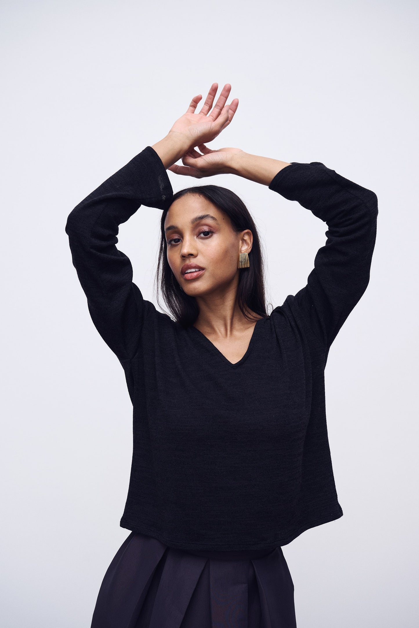 The Knit Short V Neck Sweater