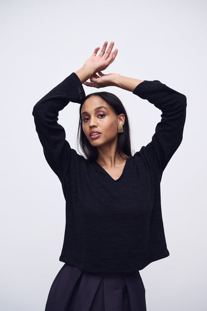 The Knit Short V Neck Sweater