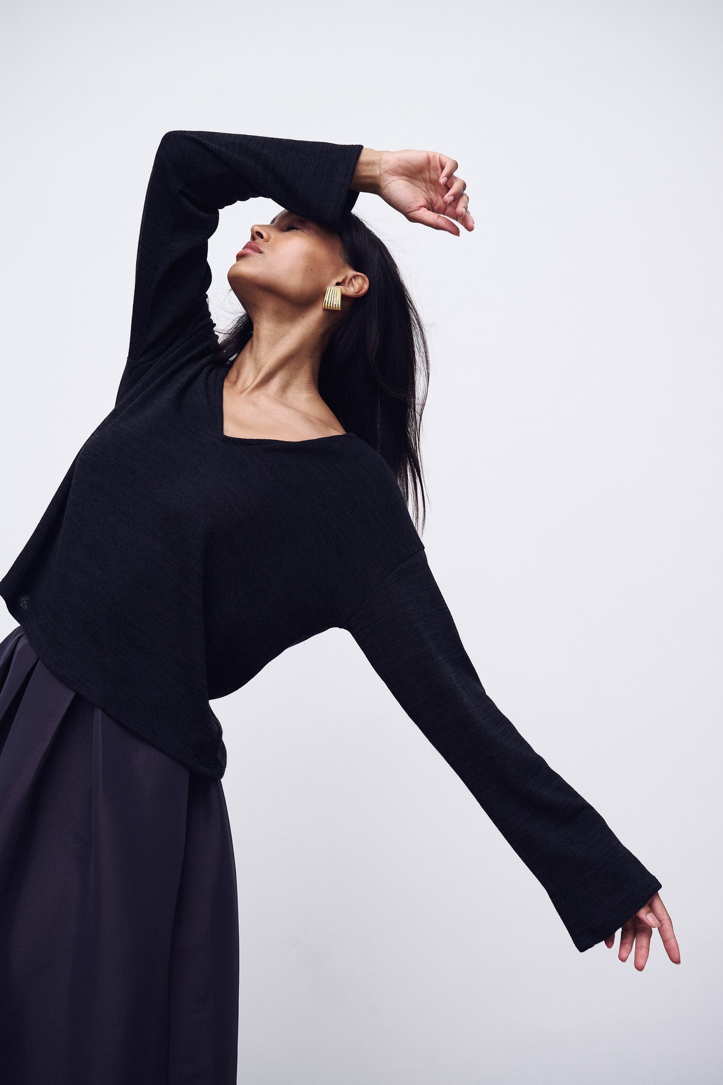 The Knit Short V Neck Sweater
